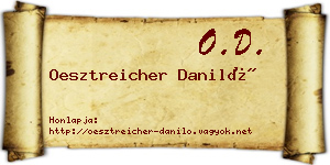 Oesztreicher Daniló névjegykártya